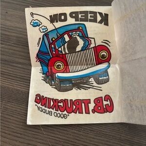 1977 Bates Printing Specialities Inc. Collectors Vintage Trucking Iron-on Image